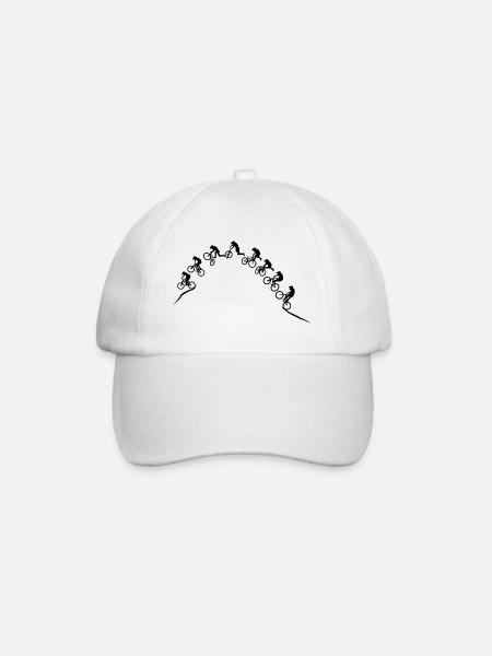 Mountain bike - dirt bike - BMX - trick jump - Baseball Cap - white/white