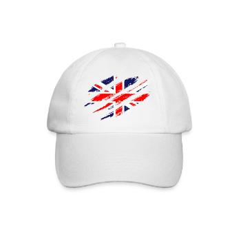 Union Jack Drapeau Grande-Bretagne Drapeau Rayé ROYAUME-UNI - Casquette classique - blanc/blanc - Devant