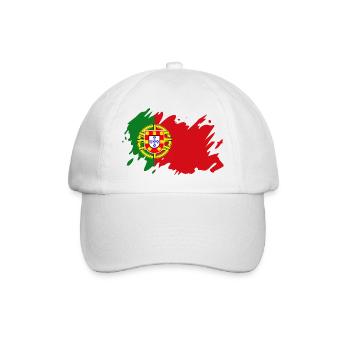 Portugal Flag Color Splash Portuguese Flag - Baseball Cap - white/white - Front