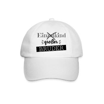 Großer Bruder statt Einzelkind - Baseballkappe - Weiß/Weiß - Vorne