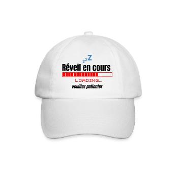 Réveil en cours, veuillez patientez - Casquette classique - blanc/blanc - Devant