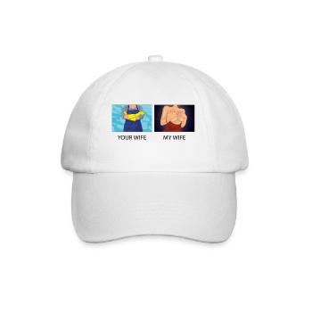 Your Wife my wife funny fun classy housewife mom - Baseballkappe - Weiß/Weiß - Vorne
