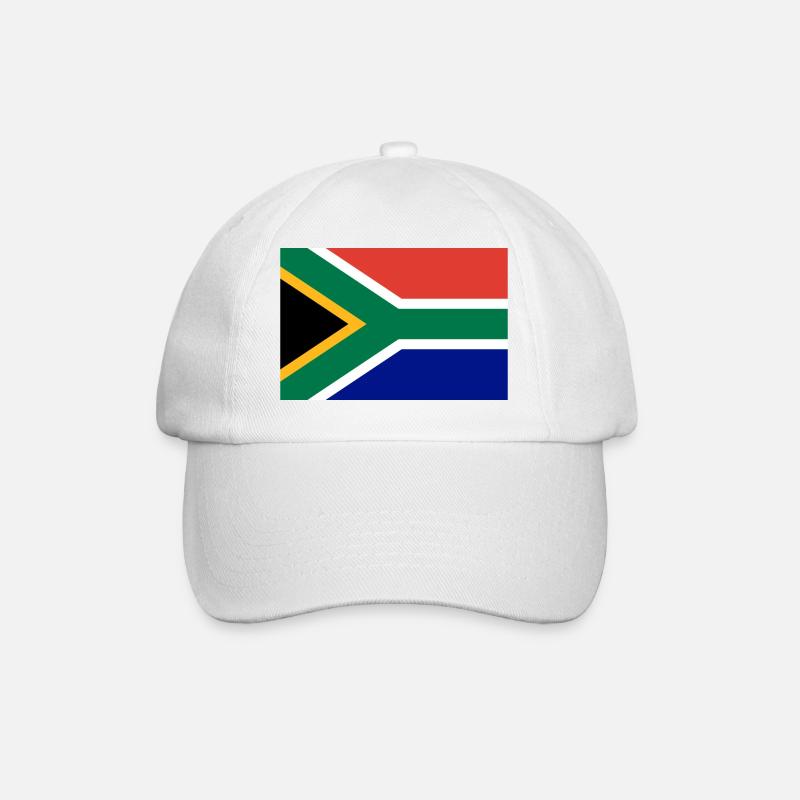 South Africa flag - Baseball Cap - white/white
