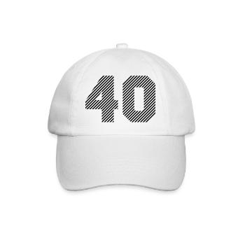 40 - Baseball Cap - white/white - Front