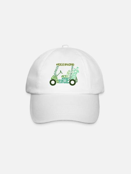 Golf Golf Golf-Begriffe - Baseballkappe - Weiß/Weiß