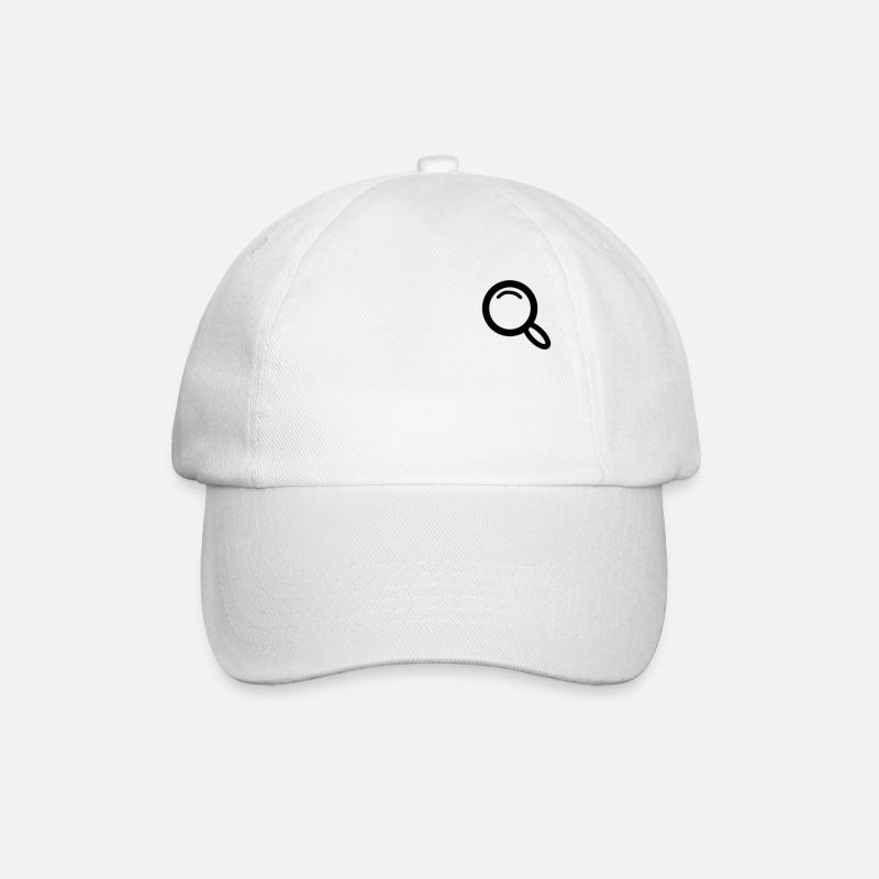 Lupe - Baseballkappe - Weiß/Weiß