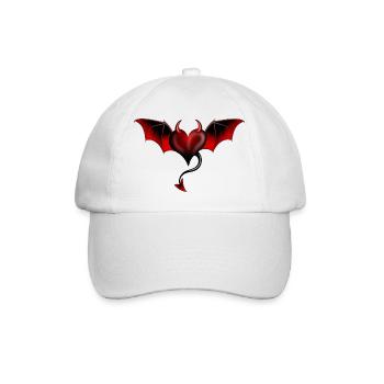 Heart Devil Satan Lucifer Evil - Baseball Cap - white/white - Front