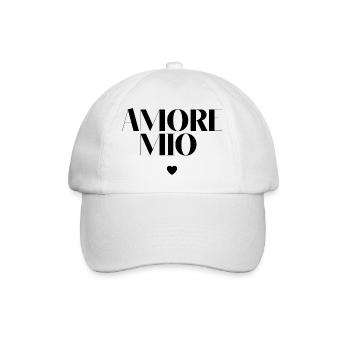 AMORE MIO MON AMOUR ITALIEN coeur idée cadeau - Casquette classique - blanc/blanc - Devant