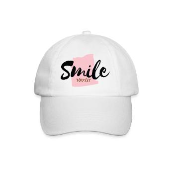 smile today - Baseballkappe - Weiß/Weiß - Vorne