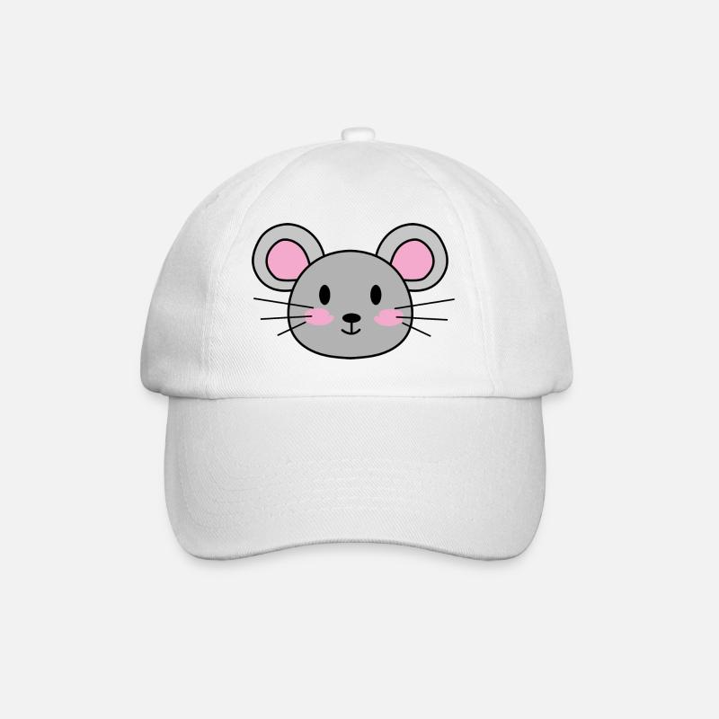 mouse - Baseball Cap - white/white