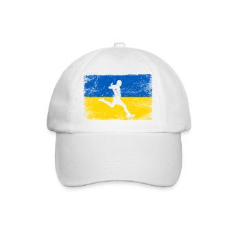 Ukraine Fußball Fan von ukrainische Mannschaft - Baseballkappe - Weiß/Weiß - Vorne