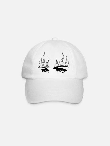 Eyes - Baseball Cap - white/white
