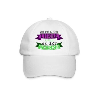 camping saying outdoors pacific north west hippie - Baseball Cap - white/white - Front