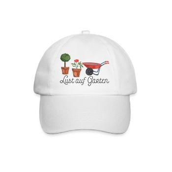 Lust auf Garten - Baseballkappe - Weiß/Weiß - Vorne