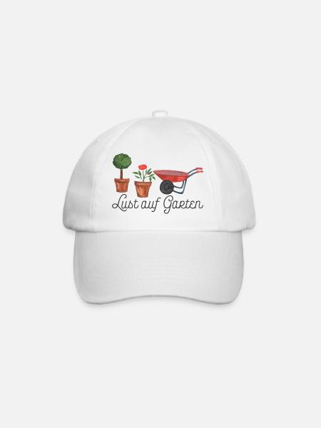 Lust auf Garten - Baseballkappe - Weiß/Weiß