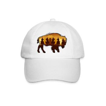 Bison / Buffalo - Baseballkappe - Weiß/Weiß - Vorne
