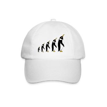 Aufsteigende Pinguin-Silhouetten - Baseballkappe - Weiß/Weiß - Vorne