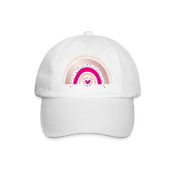 Regenbogen - Baseballkappe - Weiß/Weiß - Vorne