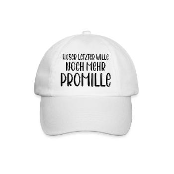Bier Spruch Geschenk Alkohol Party Mallorca - Baseballkappe - Weiß/Weiß - Vorne