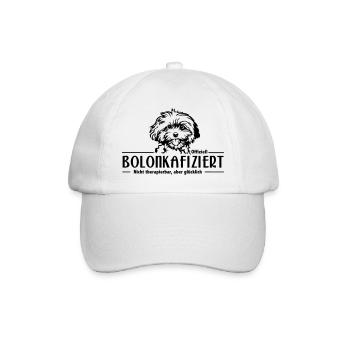 Bolonka Zwetna - "Bolonkafiziert" - Baseballkappe - Weiß/Weiß - Vorne