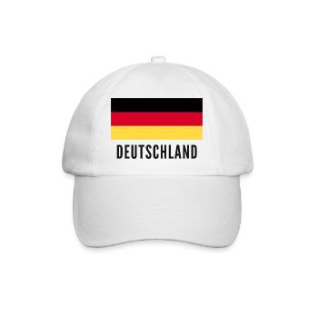 Deutschland  - Baseballkappe - Weiß/Weiß - Vorne