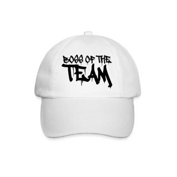boss of the team - Baseball Cap - white/white - Front
