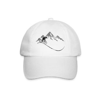 Fahrrad Berge und Fahrräder - Baseballkappe - Weiß/Weiß - Vorne