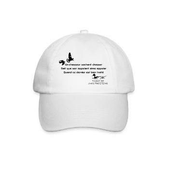 chasse - touche pas à nos traditions - Casquette classique - blanc/blanc - Devant