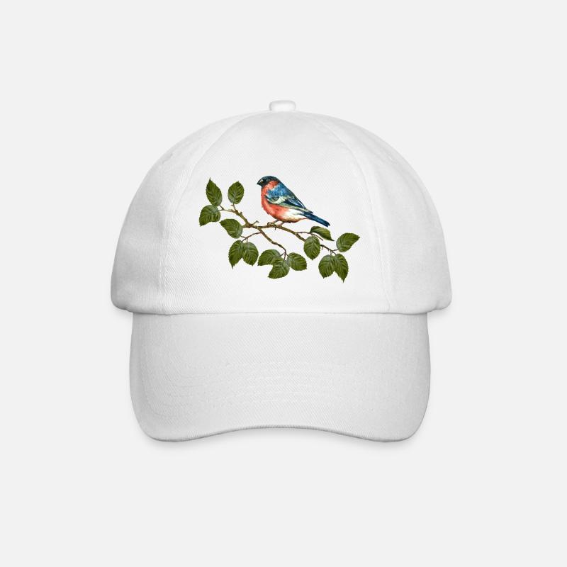 Vogel - Baseballkappe - Weiß/Weiß