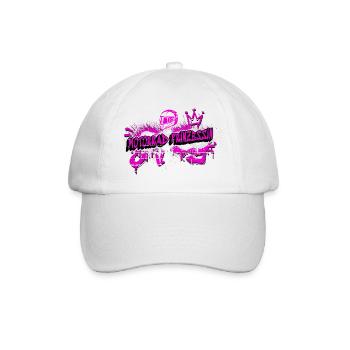 Motorrad Prinzessin Graffiti Design - Baseballkappe - Weiß/Weiß - Vorne