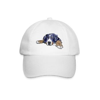 Berner Sennenhund - Baseballkappe - Weiß/Weiß - Vorne