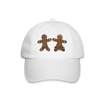 Gingerbread pair hetero - Baseball Cap - white/white - Front