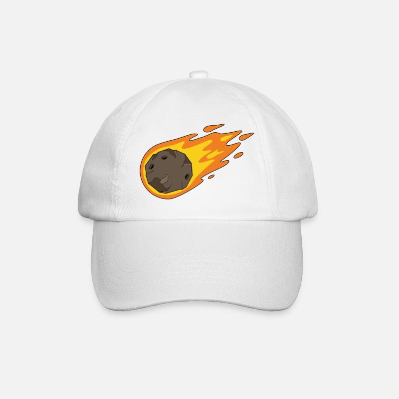 Asteroid Komet - Baseballkappe - Weiß/Weiß