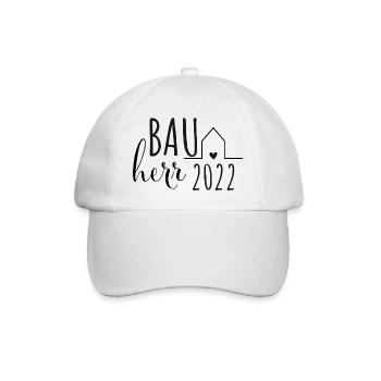 Bauherr 2022 Hausbau Häuslebauer Hausbesitzer - Baseballkappe - Weiß/Weiß - Vorne