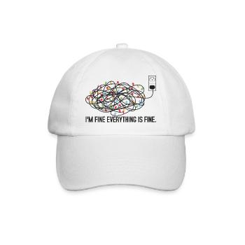 Christmas Lights I'm Fine Everything Is Fine Ugly - Casquette classique - blanc/blanc - Devant
