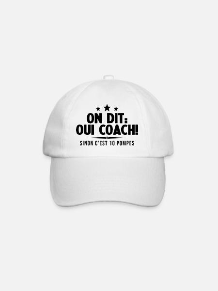 On Dit Ouii Coach Humour Coaching Sportif Cadeau - Casquette classique - blanc/blanc