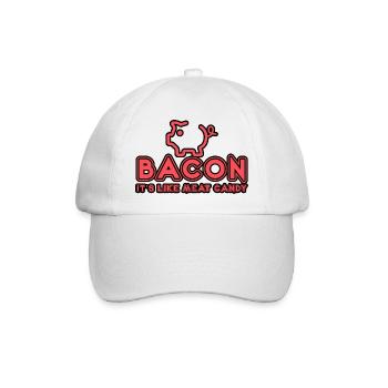 Bacon It's Like Meat Candy 3 - Baseball Cap - white/white - Front