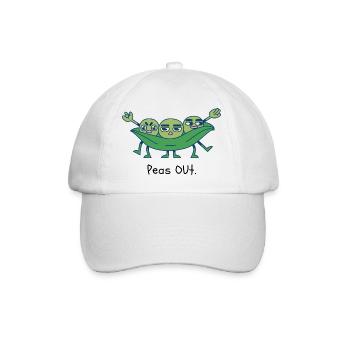 Peas out - Baseballkappe - Weiß/Weiß - Vorne