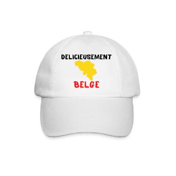 délicieusement belge Belgique humour cadeau - Casquette classique - blanc/blanc - Devant