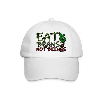 Mangez des haricots pas des êtres 4 - Casquette classique - blanc/blanc - Devant