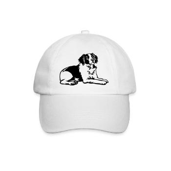 Epagneul Breton - Baseballkappe - Weiß/Weiß - Vorne