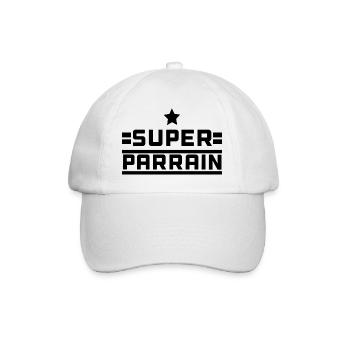 Super Parrain - cadeau - Casquette classique - blanc/blanc - Devant