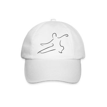Qi Gong Line Art - Minimalist - Baseball Cap - white/white - Front