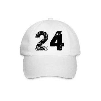 24 - Baseball Cap - white/white - Front