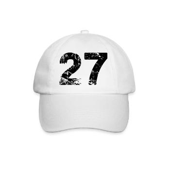 27 - Baseballkappe - Weiß/Weiß - Vorne
