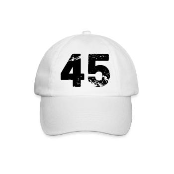 45 - Baseball Cap - white/white - Front