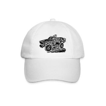 Militärgepanzertes Fahrzeug - Baseballkappe - Weiß/Weiß - Vorne