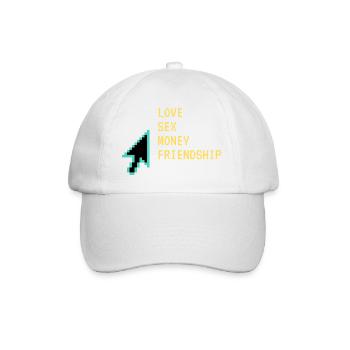 Love Sex Money Friendship - Baseball Cap - white/white - Front