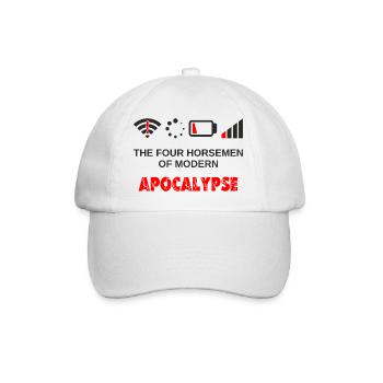 The four Horseman of Modern Apocalypse Nerd - Baseballkappe - Weiß/Weiß - Vorne