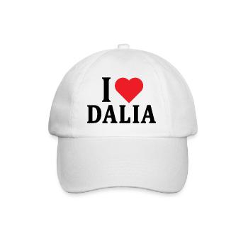 T-shirt J’adore Dalia t-shirt idée cadeau - Casquette classique - blanc/blanc - Devant